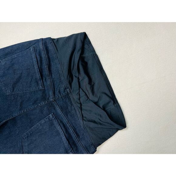 ISABEL MATERNITY 14/32R dark wash blue stretch pull over belly jeans NWT B40 - Picture 3 of 7